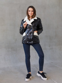 Куртки та дублянки MilaNova модель Куртка К-239 черный Фото