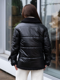 Демисезонная куртка MilaNova модель Куртка К-254а черный+черный Фото