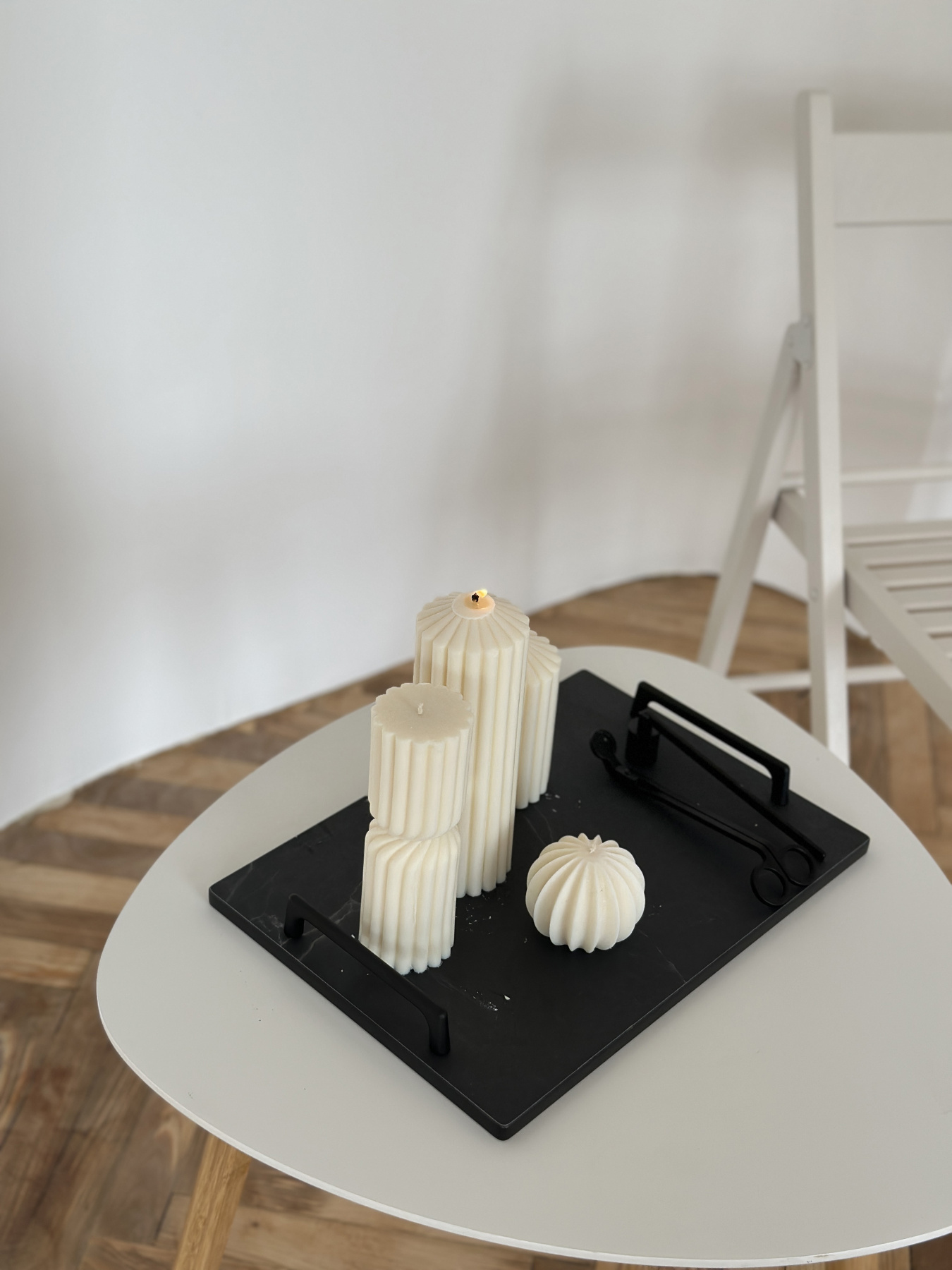 Свеча фигурная "Гофре" из натурального соевого воска Candle Design модель 110.1011/1012 Фото