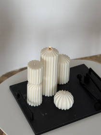 Свеча фигурная "Гофре" из натурального соевого воска Candle Design модель 110.1011/1012 Фото