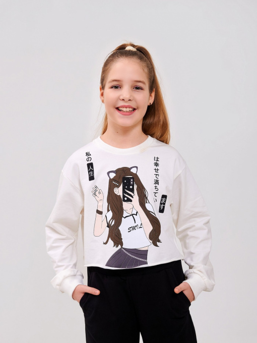 Свитшот SMIL модель smil_116678-molocnyj Фото