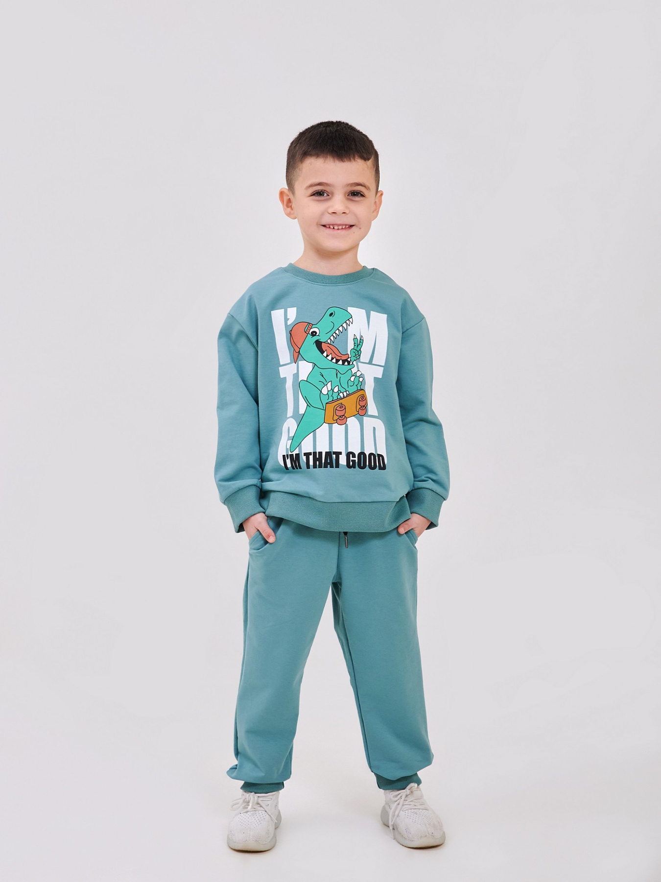 Повсякденні штани SMIL модель smil_115638-sero-zelenyj Фото