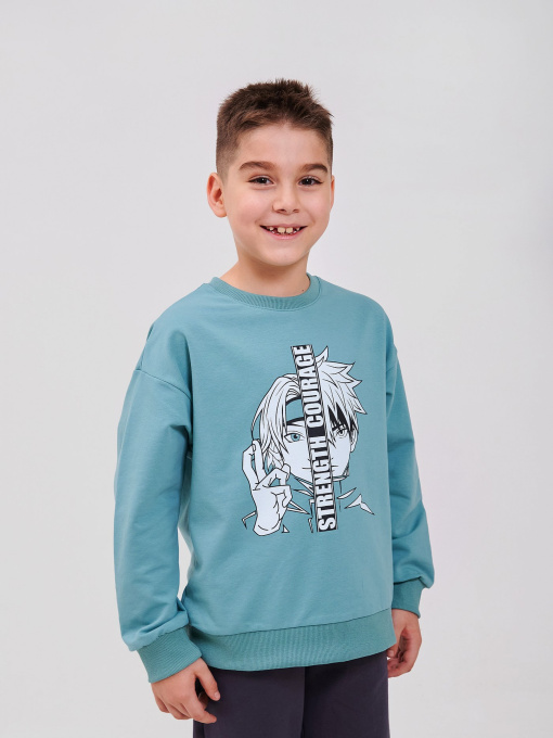 Кофты и свитера SMIL модель smil_116668-sero-zelenyj Фото