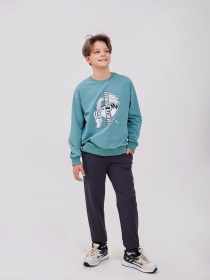 Худі та світшоти SMIL модель smil_116669-sero-zelenyj Фото