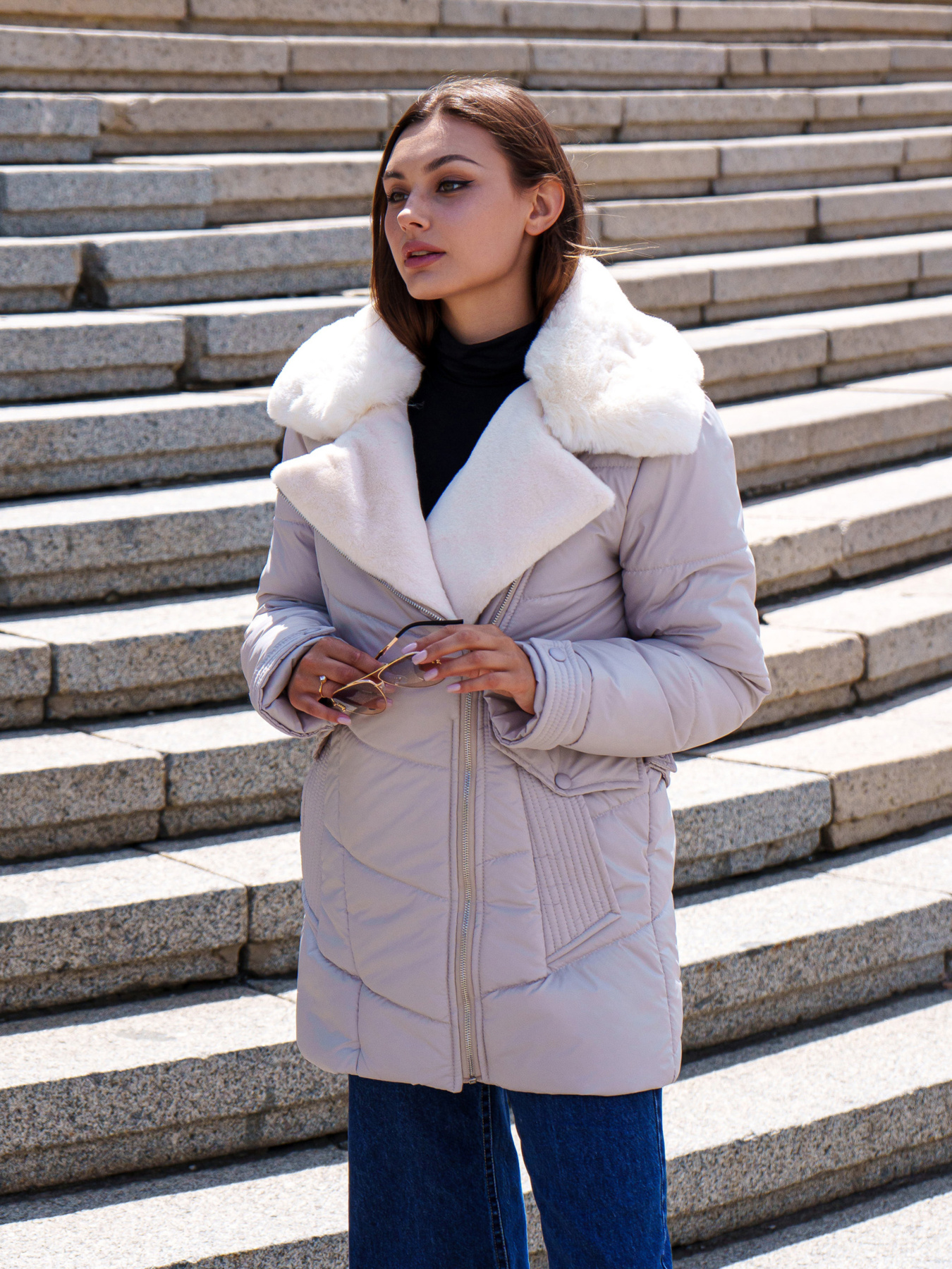 Зимова куртка MilaNova модель Куртка К-258 молоко Фото