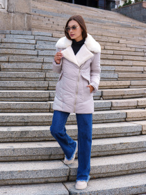 Зимова куртка MilaNova модель Куртка К-258 молоко Фото