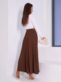 Спідниця максі ISSA Plus модель 13938_темно_коричневый Спідниця максі ISSA Plus модель 13938_темно_коричневый Фото