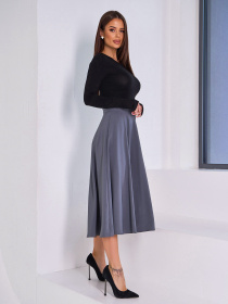 Спідниця міді ISSA Plus модель 13940_серый Фото