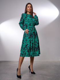 Платье миди ISSA Plus модель 15026_зеленый Фото