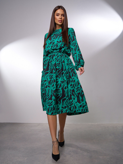 Сукня міді ISSA Plus модель 15026_зеленый Фото