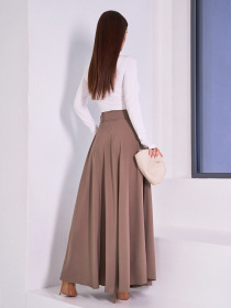 Спідниця максі ISSA Plus модель 15035_коричневый Фото