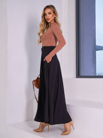 Спідниця максі ISSA Plus модель 15035_черный Спідниця максі ISSA Plus модель 15035_черный Фото