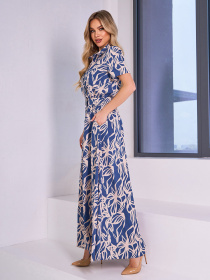 Платье макси ISSA Plus модель 15028_синий Фото