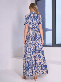 Платье макси ISSA Plus модель 15028_синий Фото