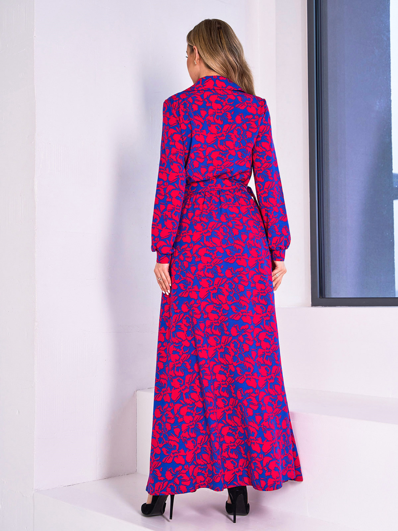 Платье макси ISSA Plus модель 15009_синий Фото