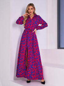 Платье макси ISSA Plus модель 15009_синий Фото