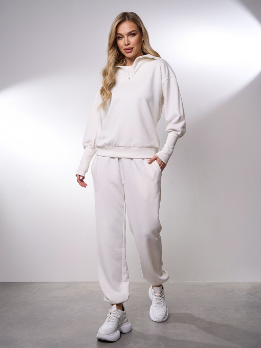 Спортивный костюм ISSA Plus модель 15032_молочный Фото