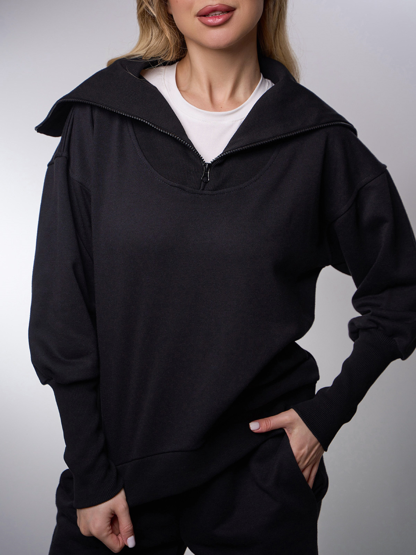 Спортивный костюм ISSA Plus модель 15032_черный Фото