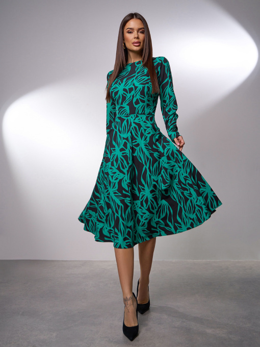 Сукня міді ISSA Plus модель 15034_зеленый Фото