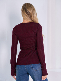 Лонгслів ISSA Plus модель 15036_темно_бордовый Фото