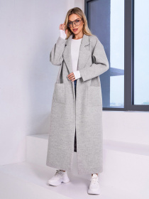 Пальто ISSA Plus модель 15037_светло_серый Фото