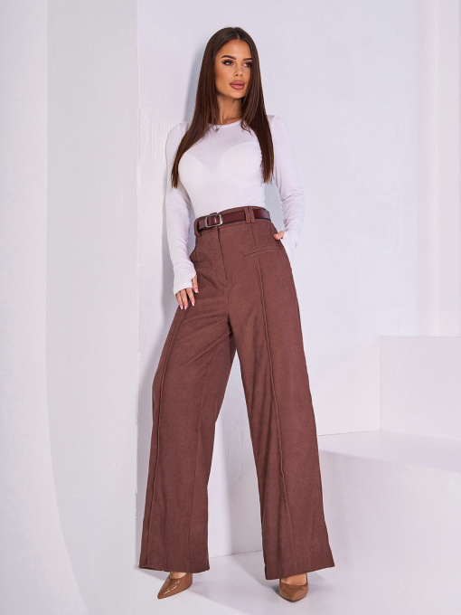 Повседневные штаны ISSA Plus модель 15038_коричневый Фото