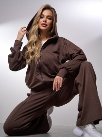 Спортивний костюм ISSA Plus модель 15039_коричневый Фото