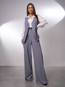 Деловой костюм ISSA Plus модель 15041_серый Фото