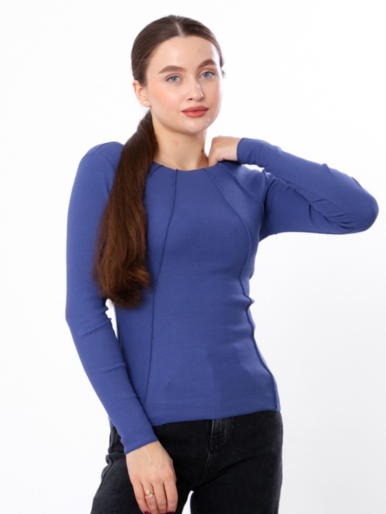 Лонгслів Носи своє модель 8387-019-stalevij-sinj Фото