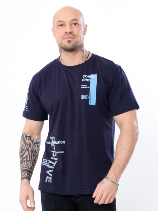 Футболка Носи своє модель 8012-001-33-3-chornilxno-sinj-positive Фото