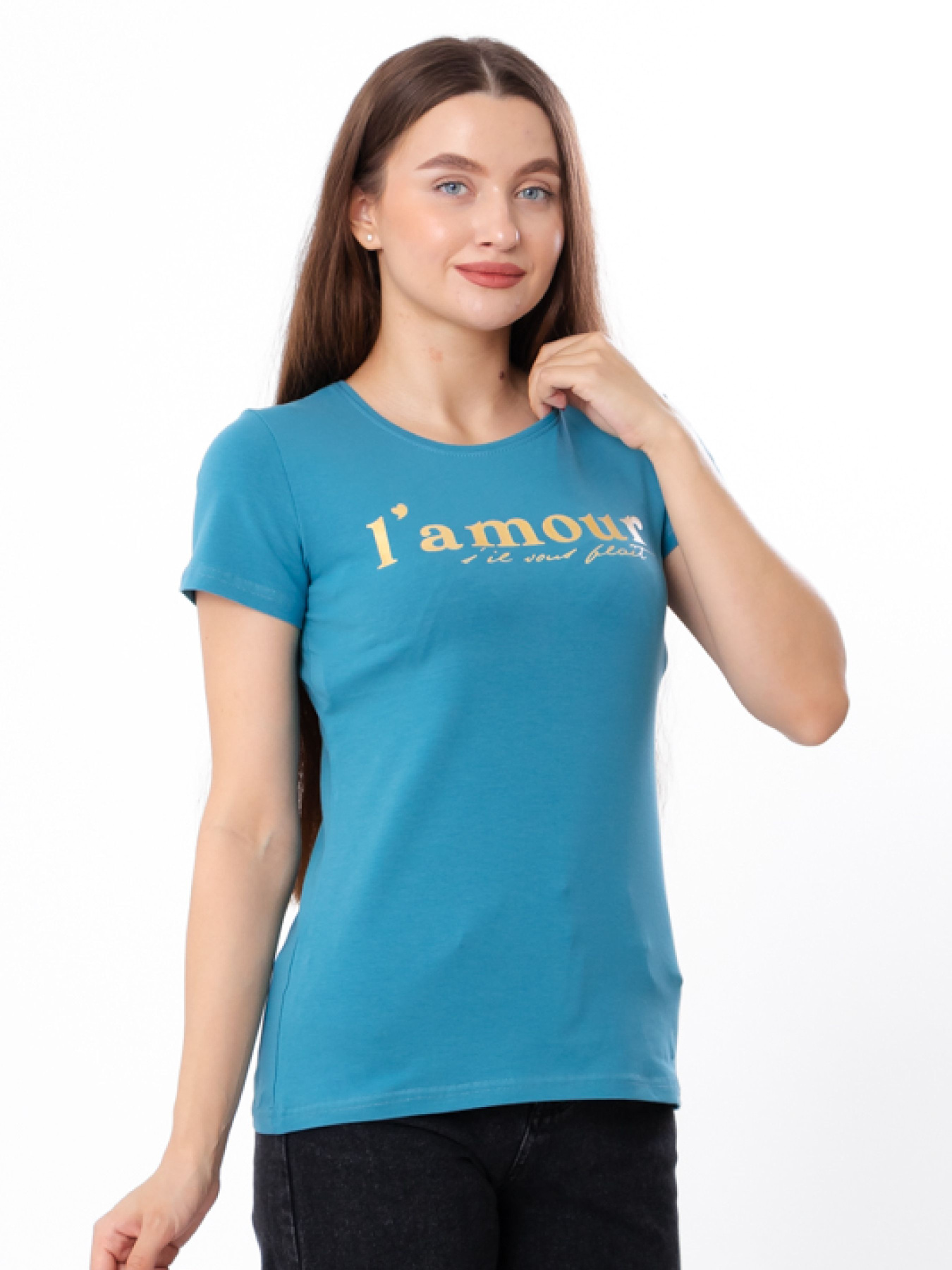 Футболка Носи своє модель 8188-036-33-lazurnij-srij-l-amour Фото