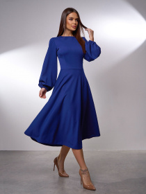Платье миди ISSA Plus модель 14414_синий Фото