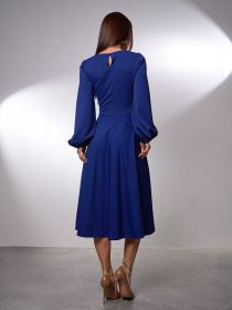 Платье миди ISSA Plus модель 14414_синий Фото