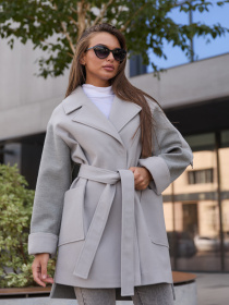 Пальто MilaNova модель Пальто ПВ-364 серый Фото