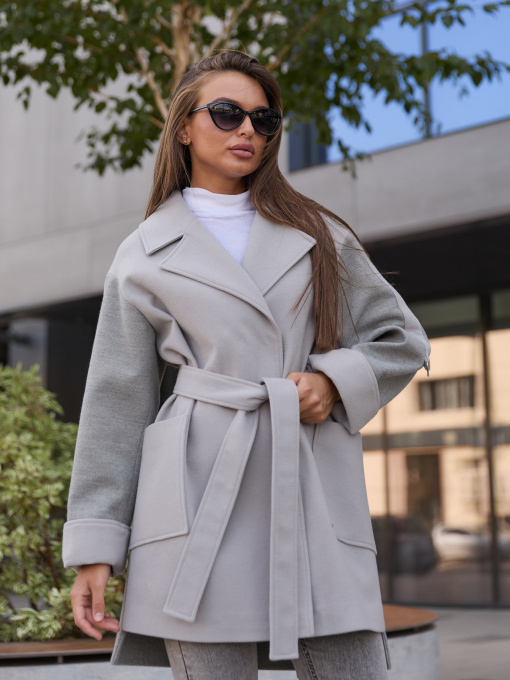 Пальто MilaNova модель Пальто ПВ-364 серый Фото