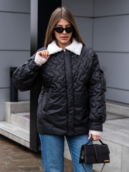 Куртки MilaNova модель Куртка К-309 черный Фото