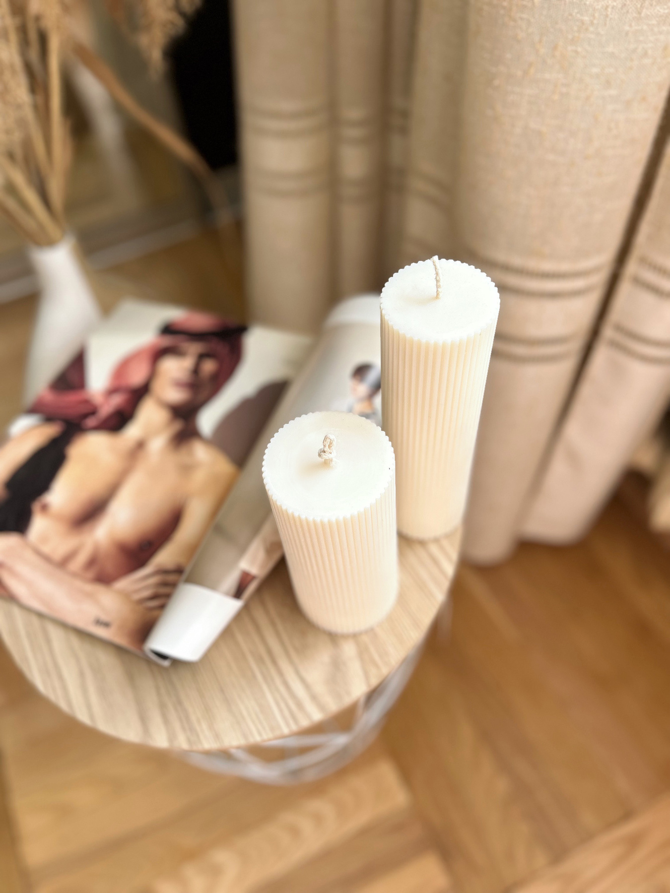 Свічка фігурна "Циліндр" з натурального оливкового воску Candle Design модель 110.1014/1015 Свічка фігурна "Циліндр" з натурального оливкового воску Candle Design модель 110.1014/1015 Фото