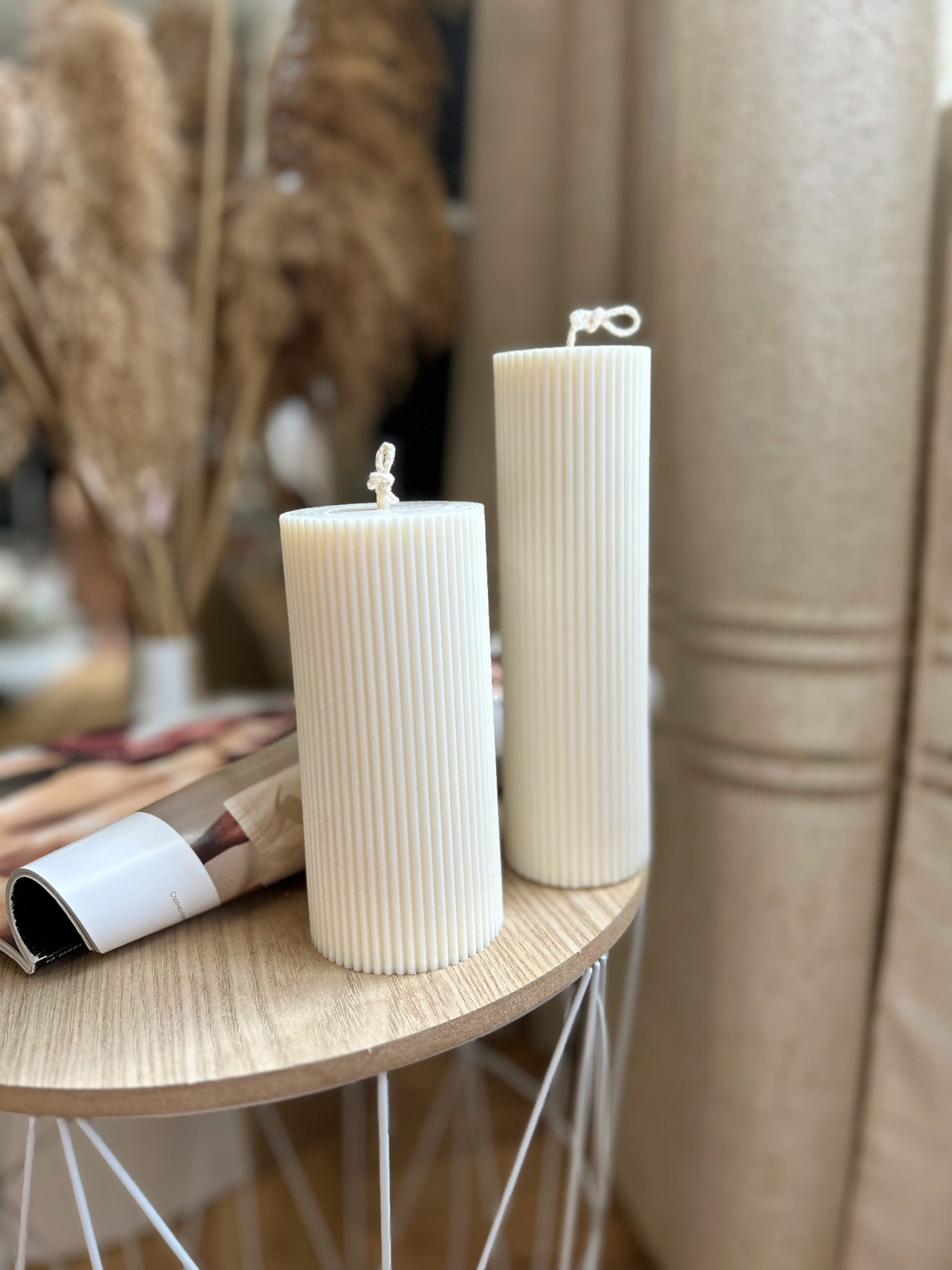 Свічка фігурна "Циліндр" з натурального оливкового воску Candle Design модель 110.1014/1015 Свічка фігурна "Циліндр" з натурального оливкового воску Candle Design модель 110.1014/1015 Фото