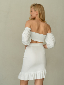 Топ Shape of Angel з відкритими плечима та рюшами модель 298704538 Фото