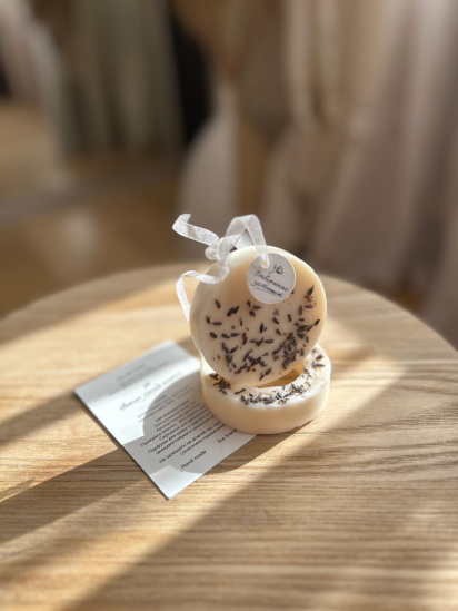 Candle Design ­Ароматическое саше круг "Лаванда", аромат - сушеные цветы (Лаванда), из натурального соевого воска модель 160.2014 — фото 6 - INTERTOP