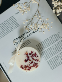 Ароматическое саше круг "Пион", аромат - сухоцветы (Пион), из натурального соевого воска Candle Design модель 160.2023 Фото