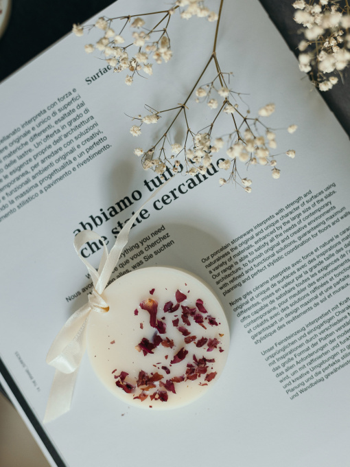 Ароматичне саше коло "Півонія", аромат - сухоквіти (Півонія), з натурального соєвого воску Candle Design модель 160.2023 Фото