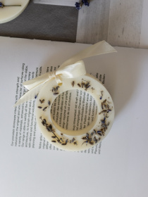 Аромасаше "Лавандовое кольцо", аромат - сушеные цветы (Лаванда), из натурального соевого воска Candle Design модель 160.2015 Фото