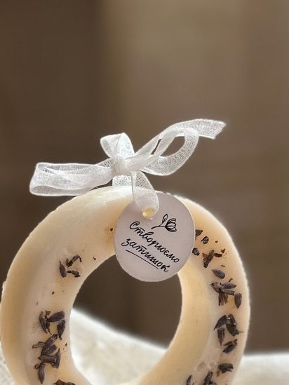 Candle Design ­Аромасаше "Лавандове кільце", аромат - сухоквіти (Лаванда), з натурального соєвого воску модель 160.2015 — фото 6 - INTERTOP