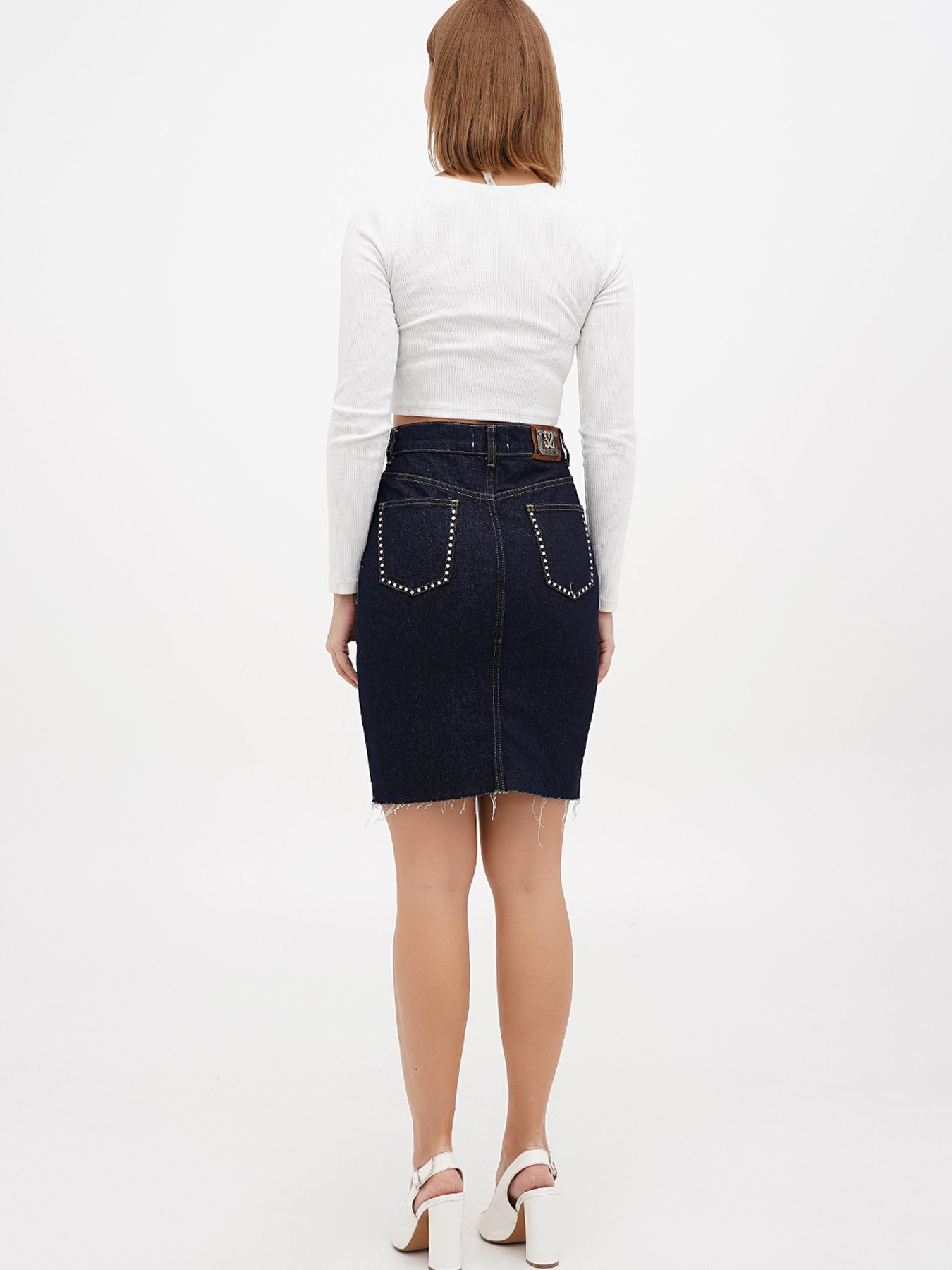 Джинсова спідниця Sassofono модель A271-SF-3566 Фото