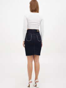 Джинсовая юбка Sassofono модель A271-SF-3566 Джинсовая юбка Sassofono модель A271-SF-3566 Фото