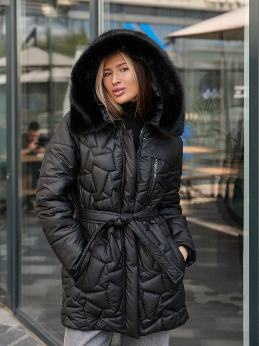 Куртки MilaNova модель Куртка К-345 черный Фото