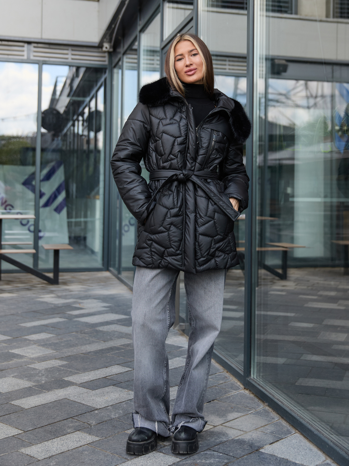 Куртки и дубленки MilaNova модель Куртка К-345 черный Фото