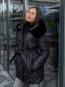Куртки и дубленки MilaNova модель Куртка К-345 черный Фото