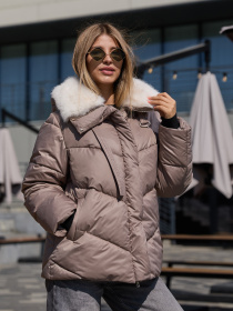 Пуховик MilaNova модель Куртка К-350 капучино Фото